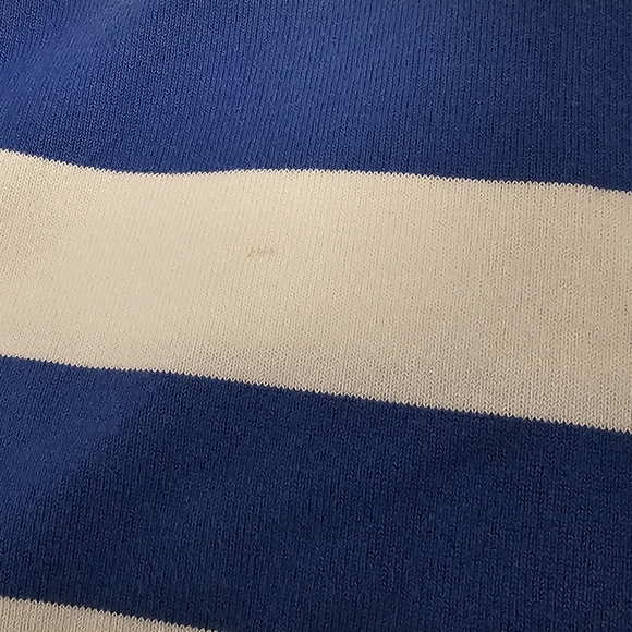 Tommy Hilfiger Blue and White Striped V-Neck Sweater Women's Size Small - Picture 9 of 10